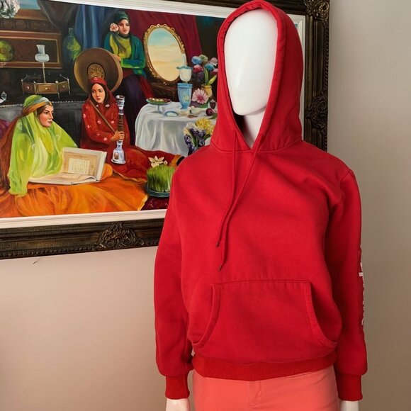 Supreme Youth Sleeve Patch Box Logo Hoodie Sweatshirt Kangaroo Pocket - Picture 2 of 11